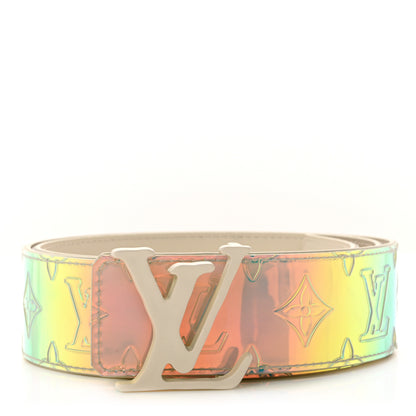 Louis Vuitton PVC Monogram 40mm LV Initiales Reversible Belt 85 34 Iridescent Prism 1 of 6