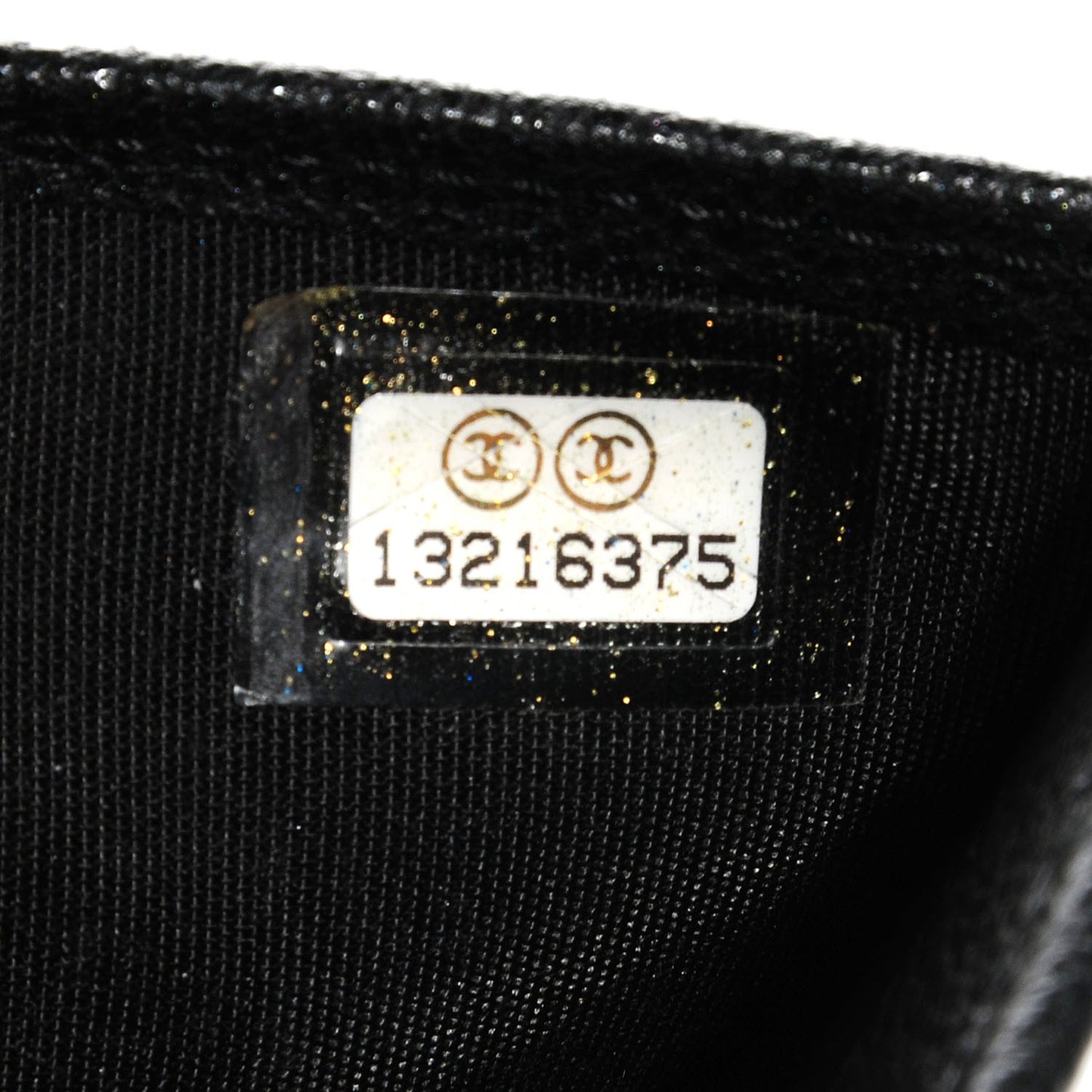 Glazed Goatskin Camellia Embossed French Flap Wallet Black
