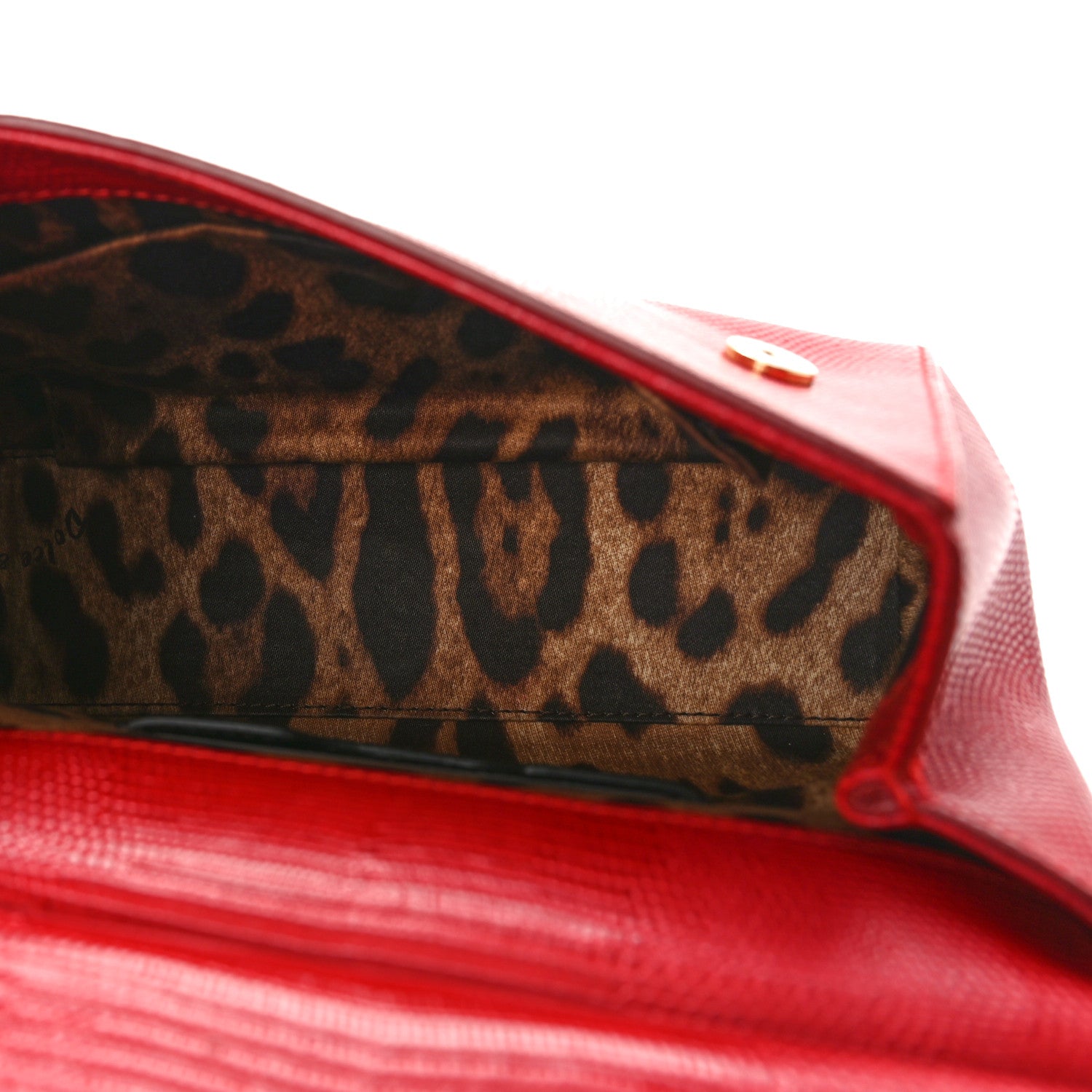 Dolce & Gabbana Stampa Iguana Crystal Small Miss Sicily Satchel Red 5 of 9