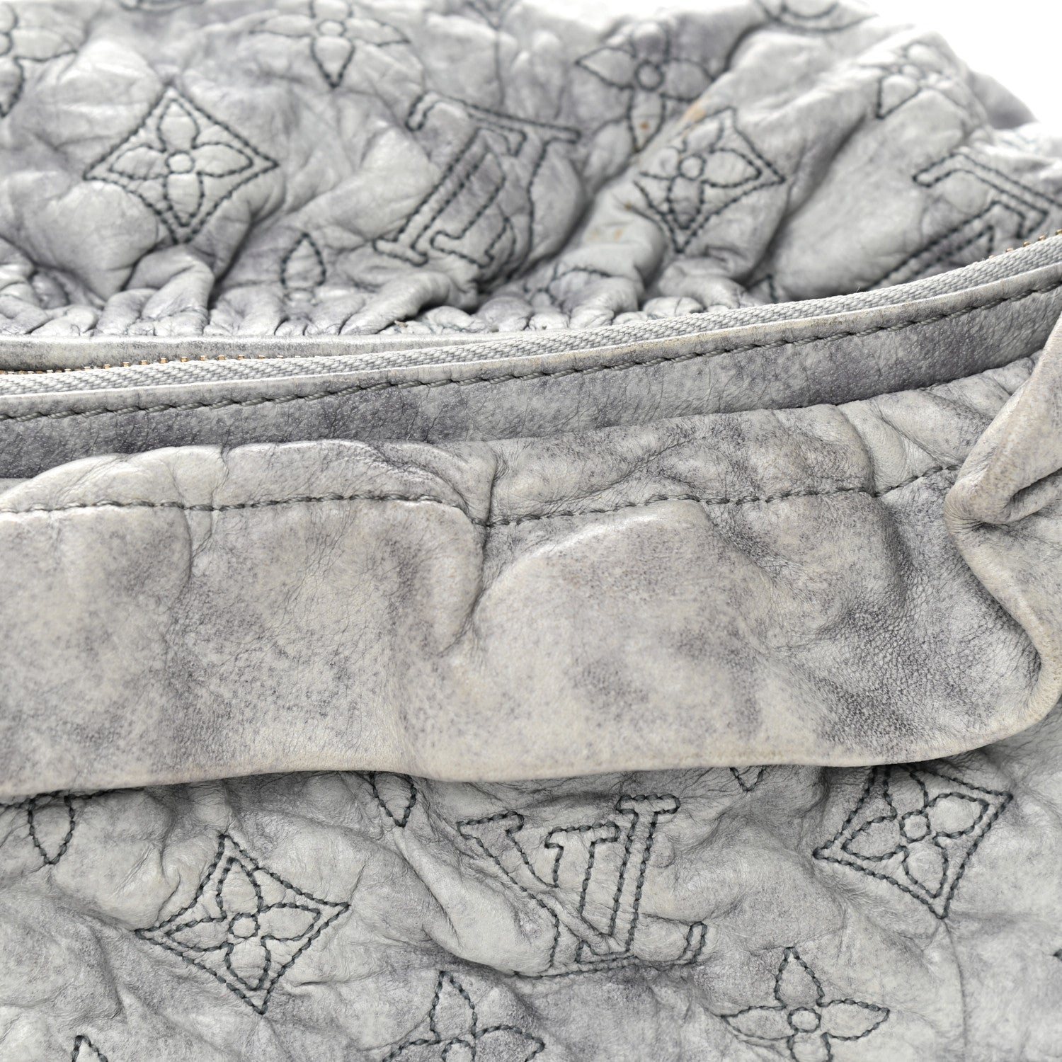 Louis Vuitton Lambskin Olympe Nimbus GM Gris Perle 14 of 17