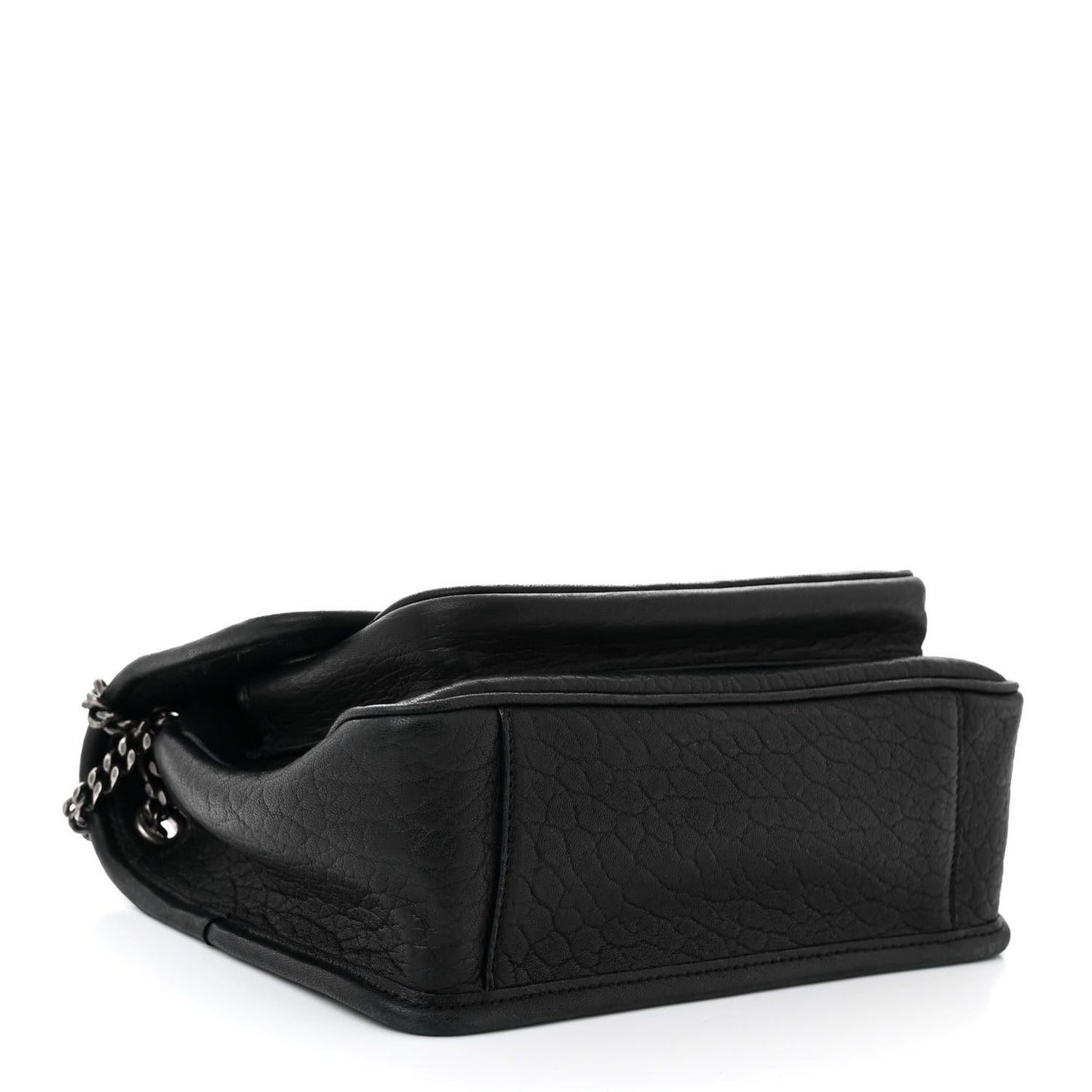 Grained Lambskin Monogram Baby Niki Chain Satchel Black
