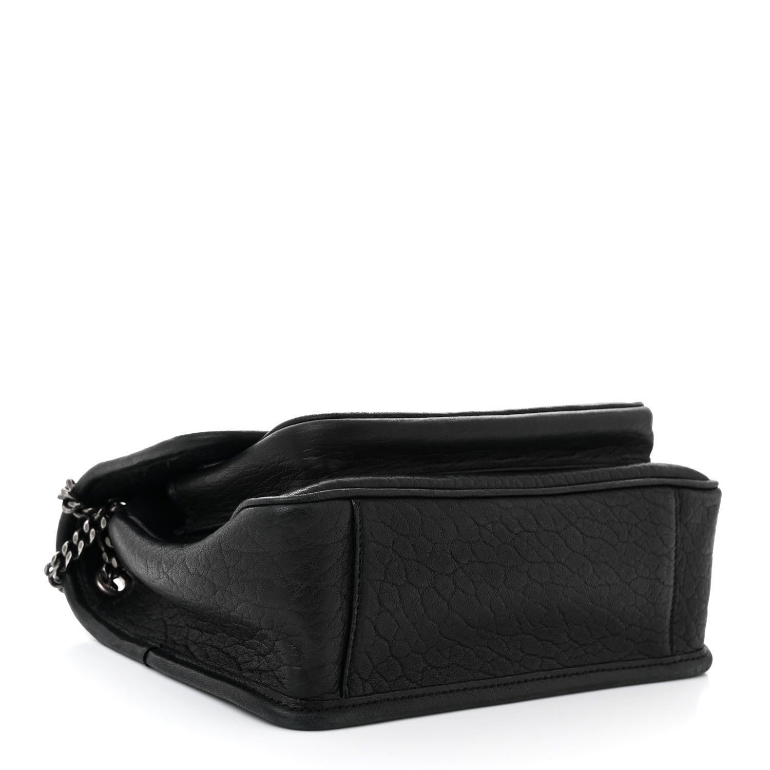 Saint Laurent Grained Lambskin Monogram Baby Niki Chain Satchel Black 4 of 10