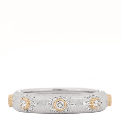 Buccellati 18K White Yellow Gold Diamond Macri Positano Eternelle Ring 51 5.75 3 of 5