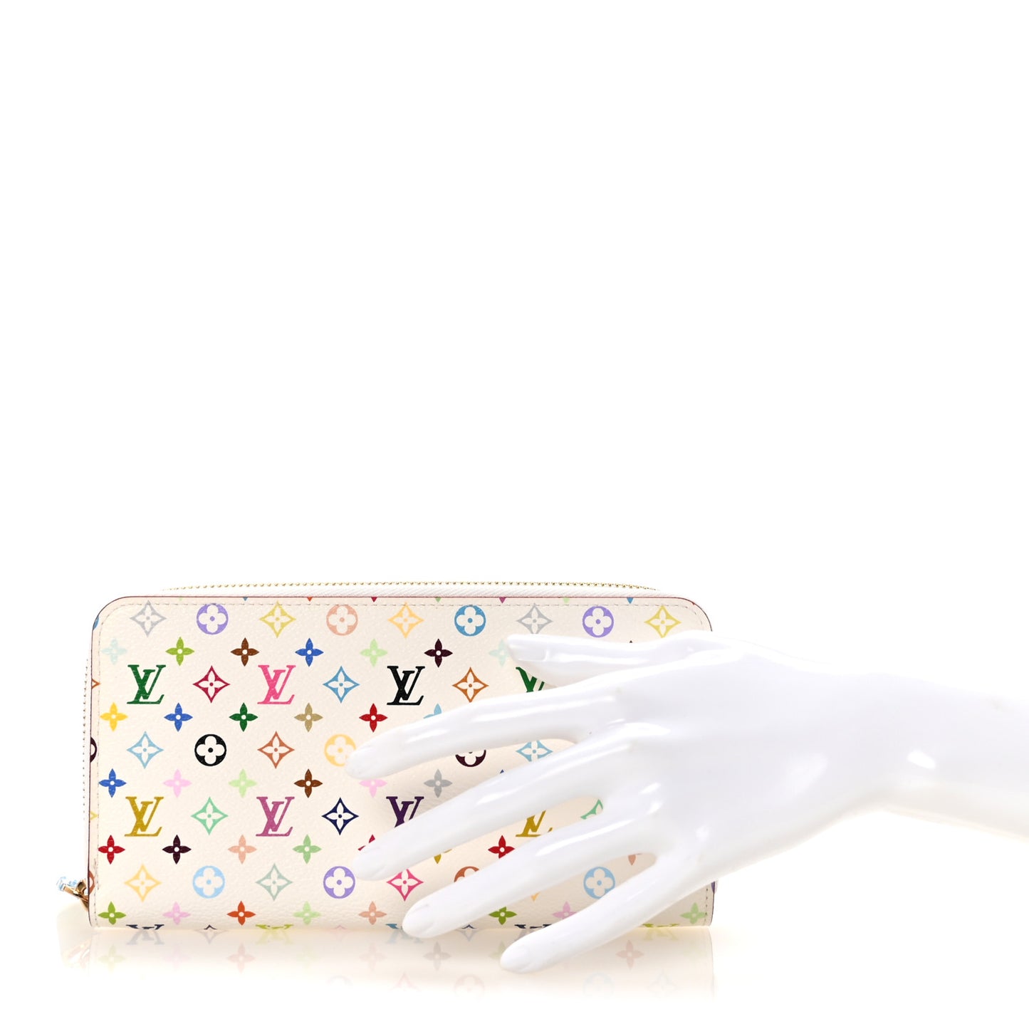 Monogram Multicolor Zippy Wallet White Litchi