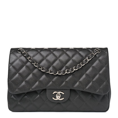 Chanel Caviar Quilted Jumbo Double Flap Dark Charcoal 1 of 5