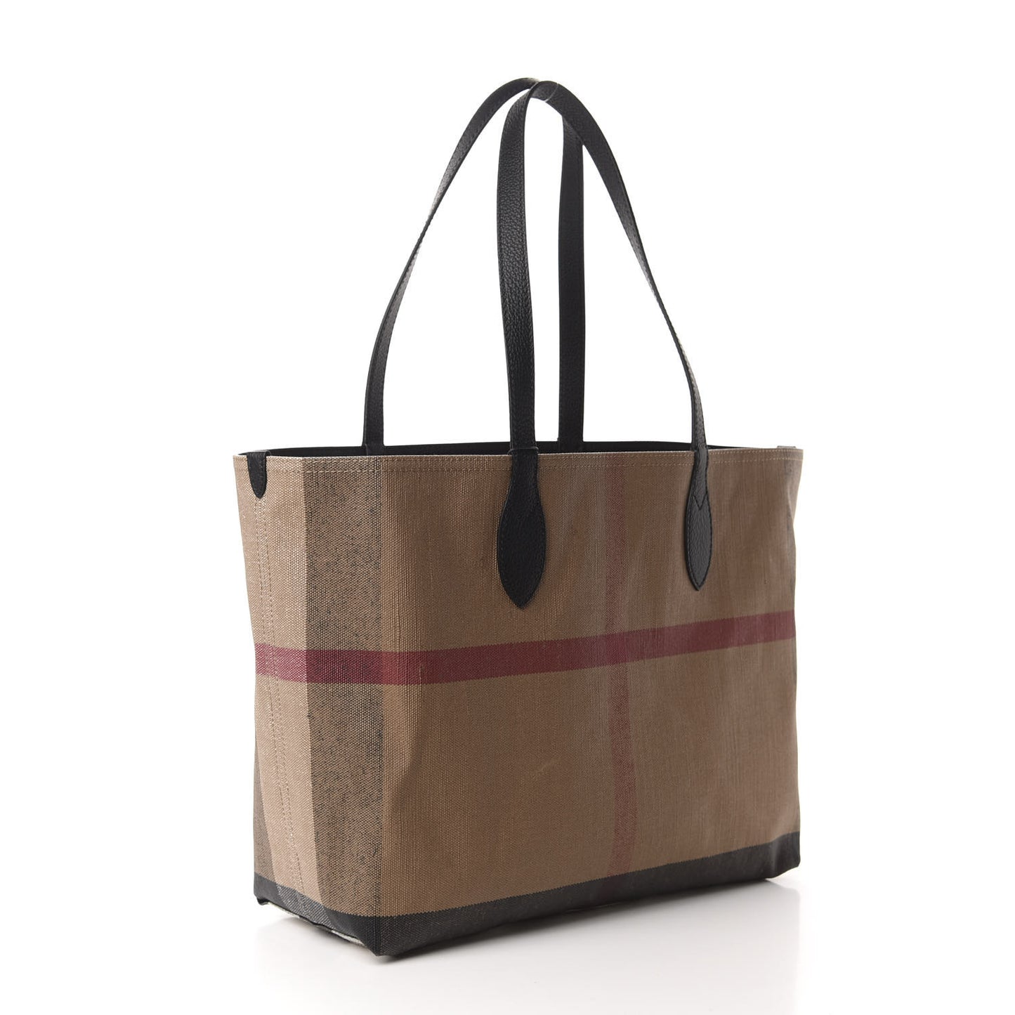 Coated Canvas Mega Check Medium Doodle Tote Black