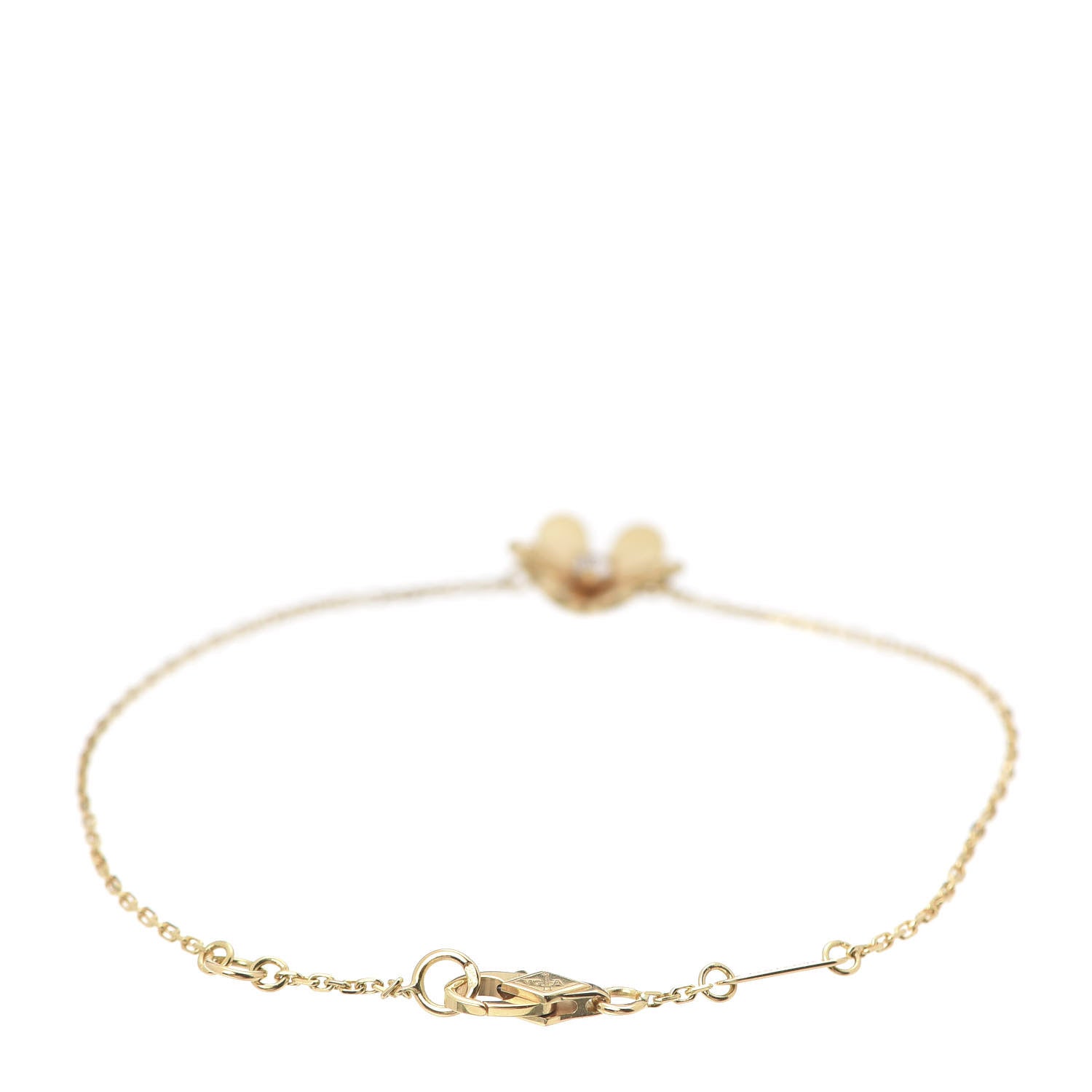 Van Cleef & Arpels 18K Yellow Gold Diamond Mini Frivole Bracelet 3 of 9