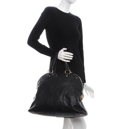 Saint Laurent Calfskin Oversized Muse Black 2 of 16