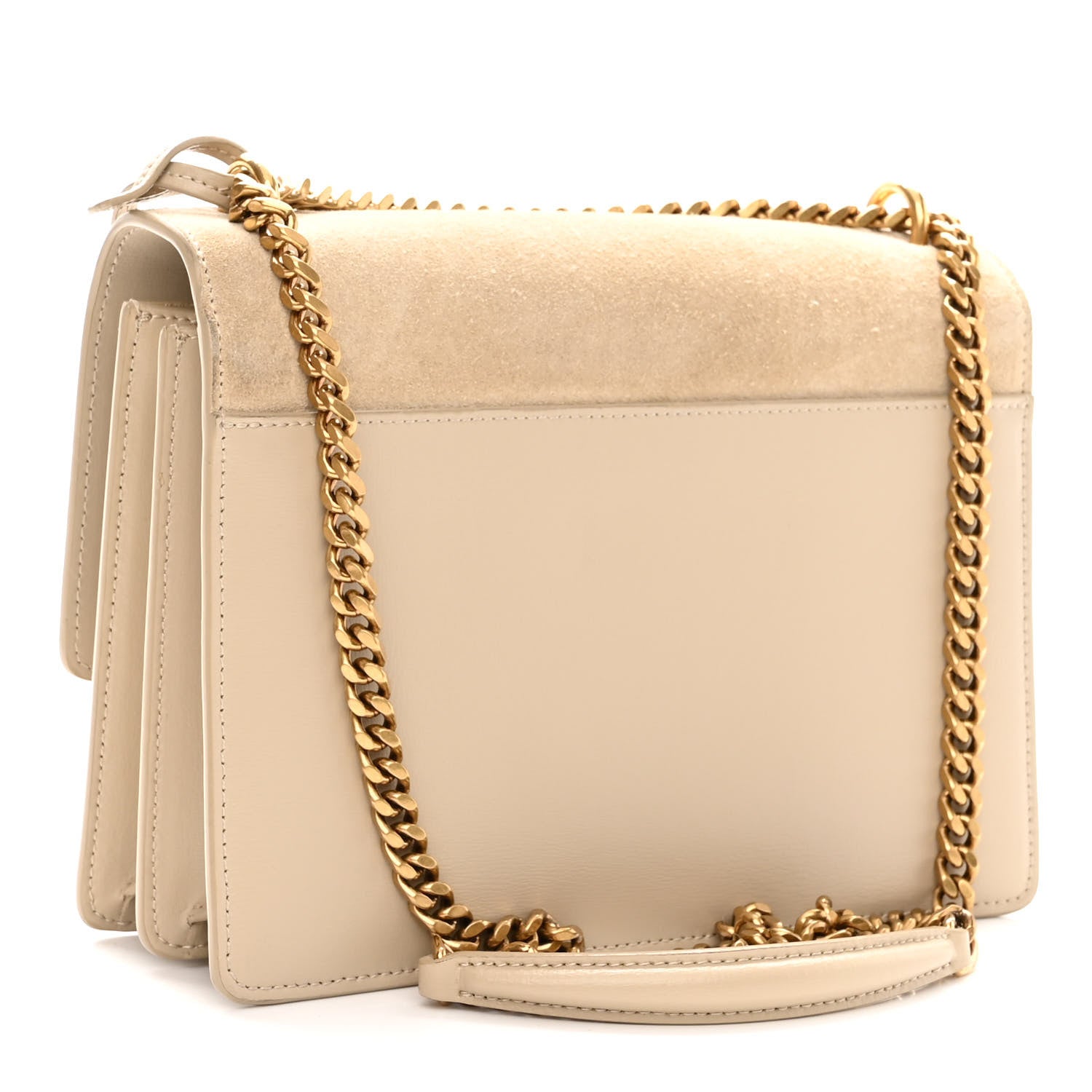 Saint Laurent Suede Calfskin Medium Monogram Sunset Beige 2 of 8