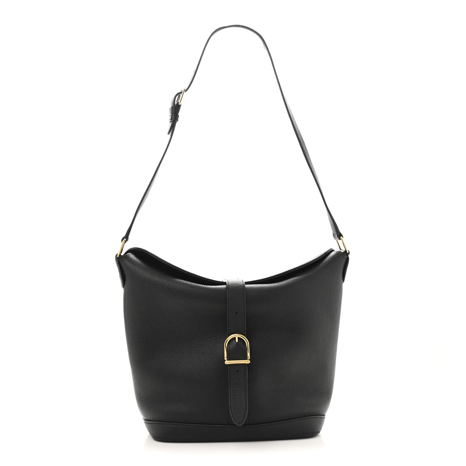 Celine Soft Grained Calfskin Medium Bucket Bag Black 1 of 13