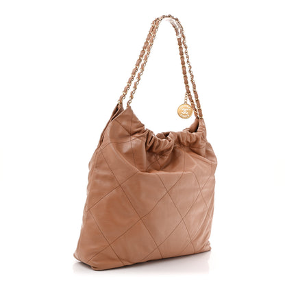 Chanel Shiny Calfskin Quilted Chanel 22 Beige 4 of 14