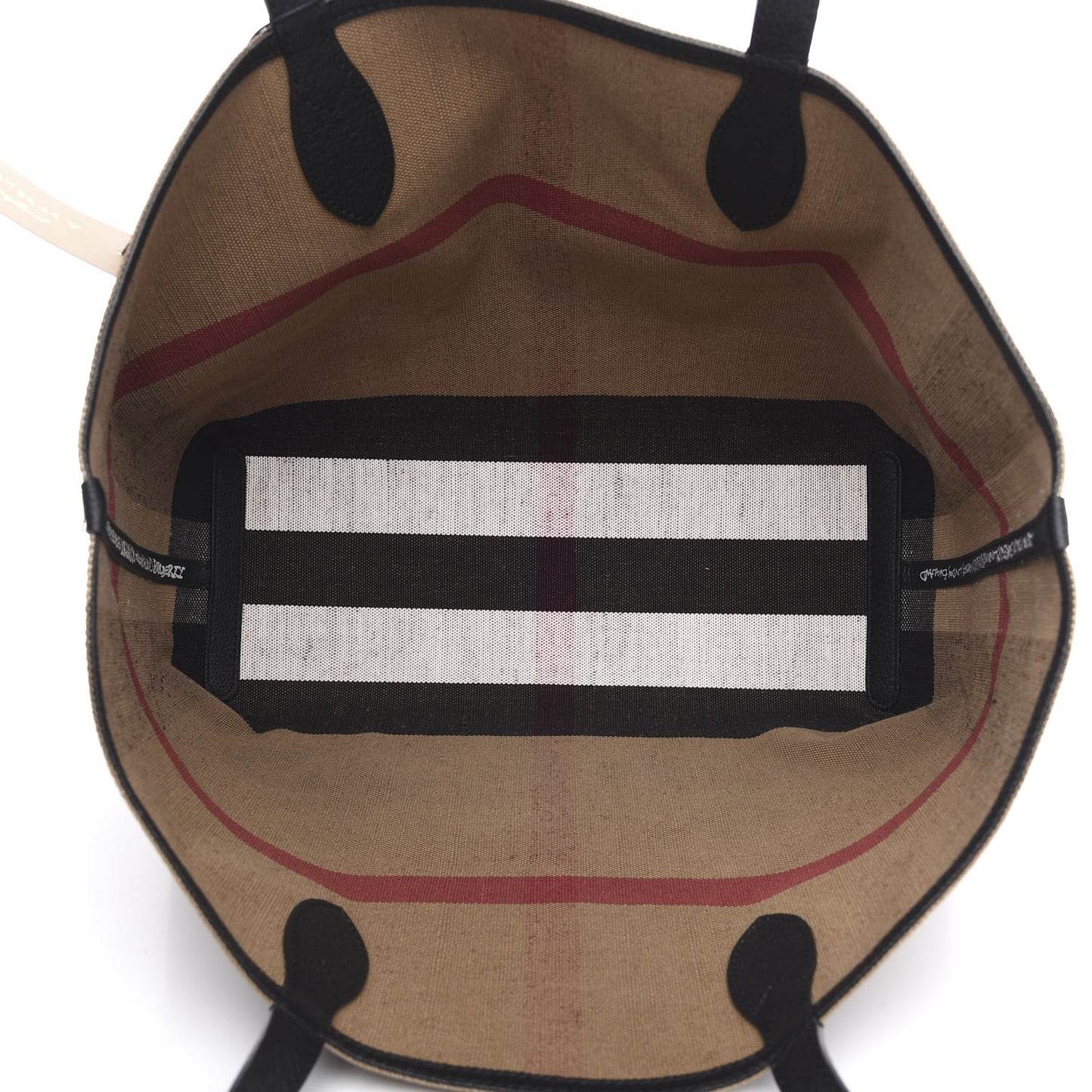 Coated Canvas Mega Check Medium Doodle Tote Black