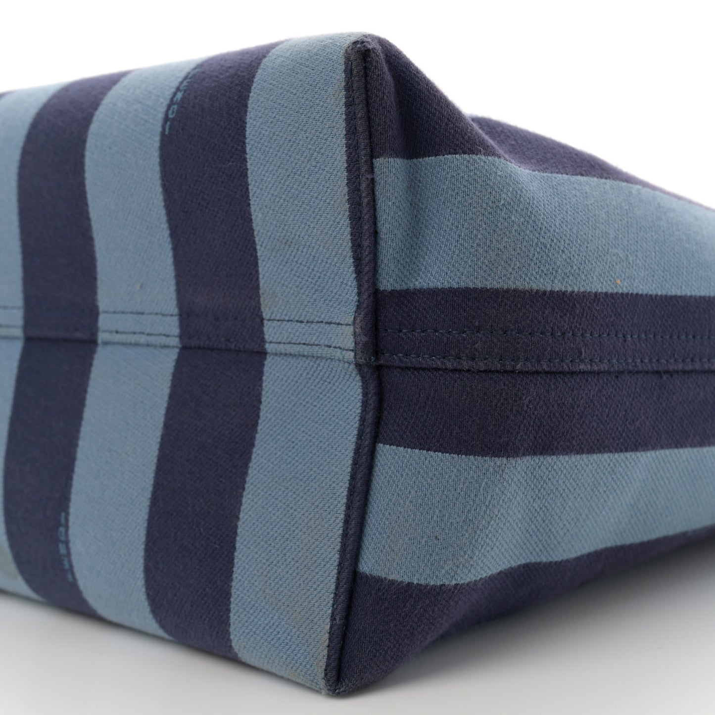 Pequin Vitello Logo Shopper Tote Blue