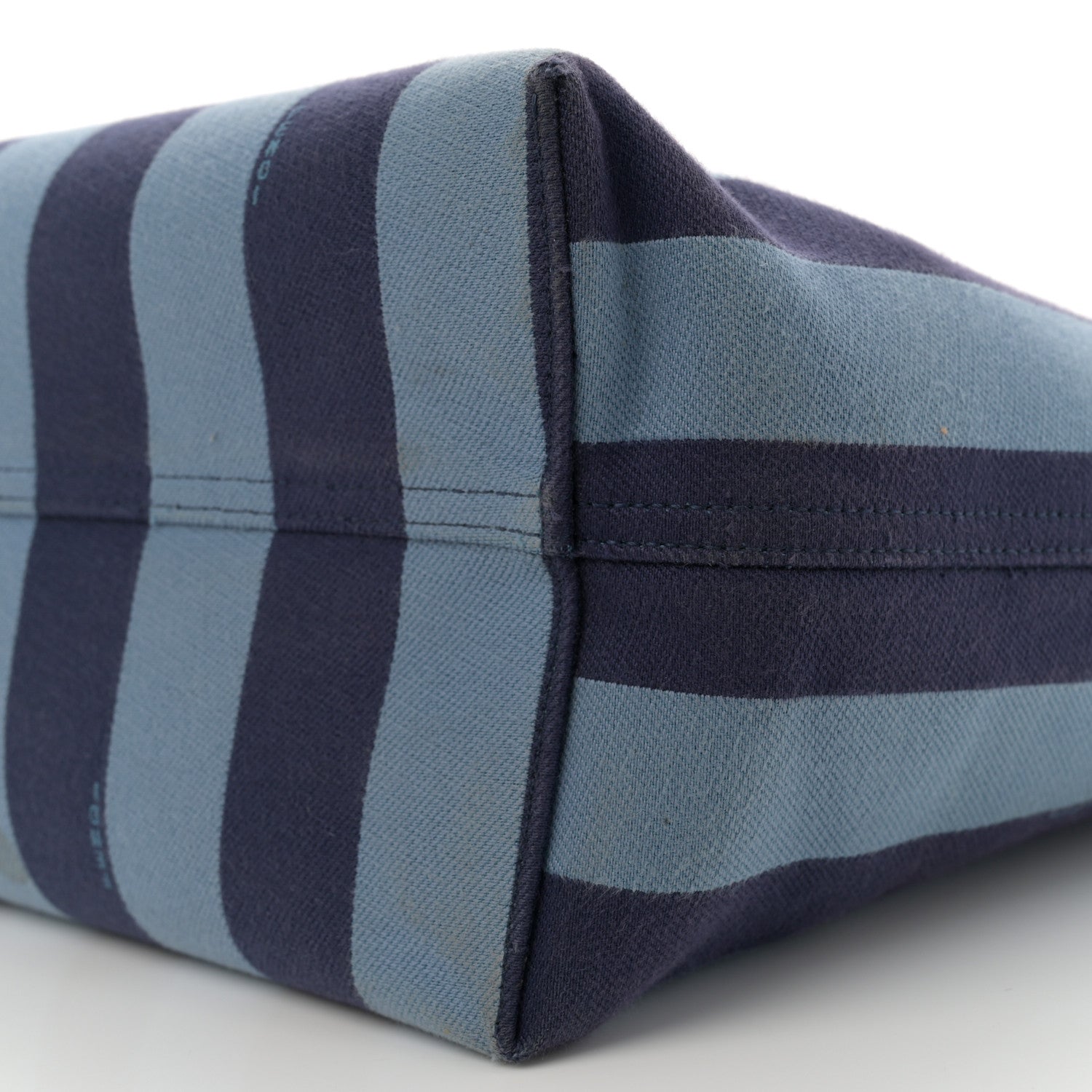 Fendi Pequin Vitello Logo Shopper Tote Blue 10 of 12