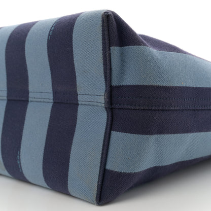 Fendi Pequin Vitello Logo Shopper Tote Blue 10 of 12