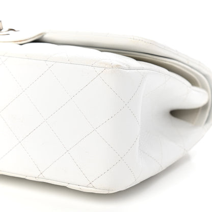 Chanel Caviar Quilted Jumbo Double Flap White 9 of 10