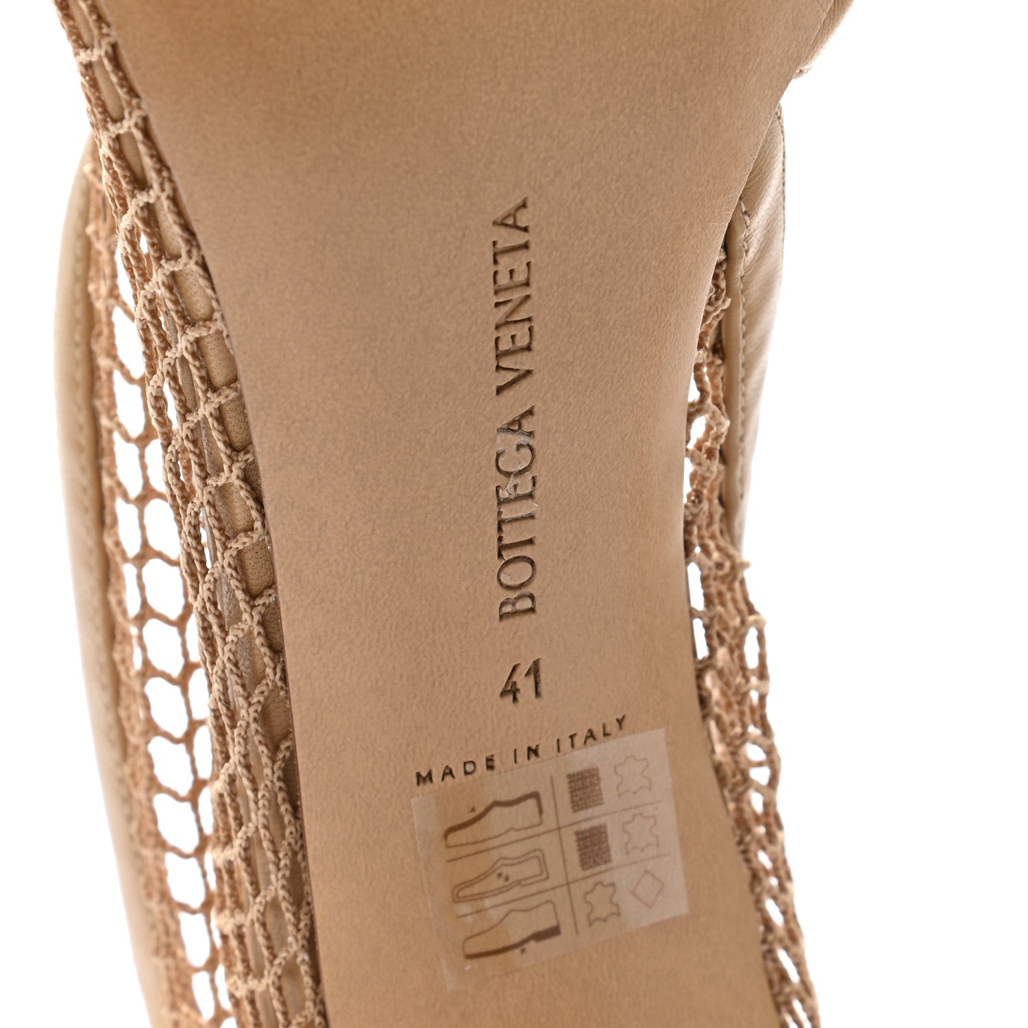 Bottega Veneta Mesh Nappa Chunky Chain Sandals 41 Beige Pony 6 of 8