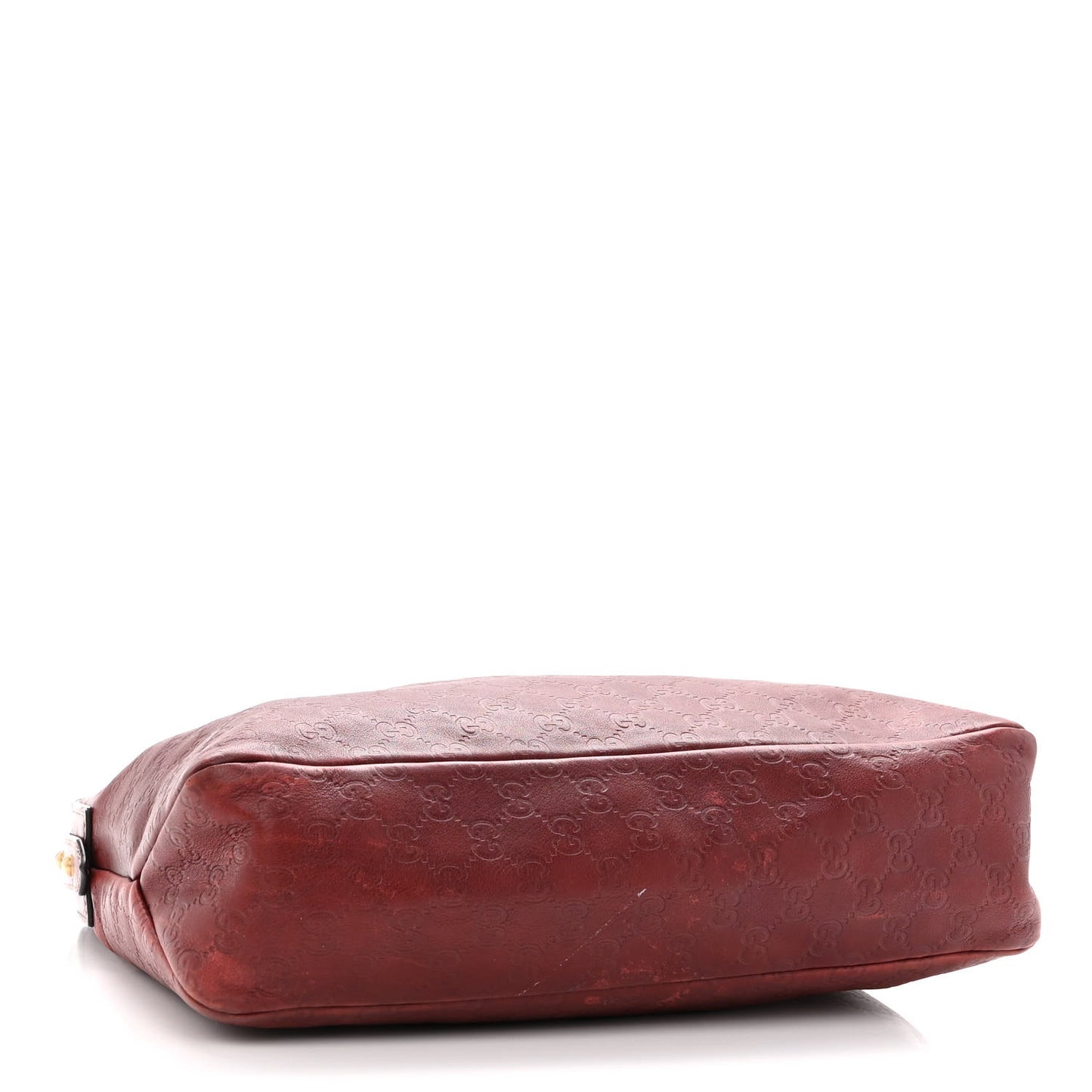 Guccissima Medium Horsebit Chain Hobo Red