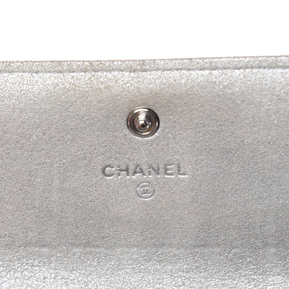 Chanel Iridescent Lizard Wallet With Removable Chain Silver 6 of 13