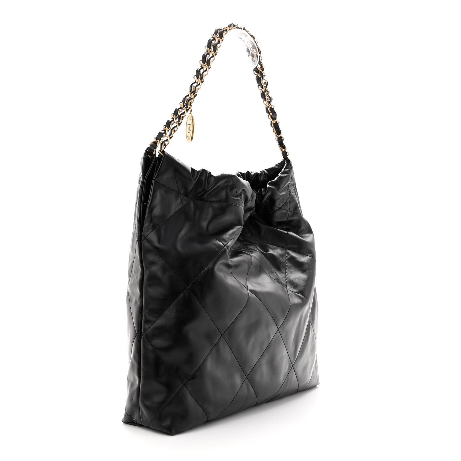 Chanel Shiny Calfskin Quilted Chanel 22 Black 4 of 12