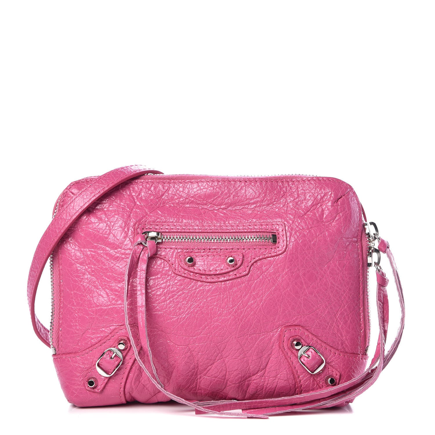 Balenciaga Agneau Arena Classic Silver Hardware XS Reporter Crossbody Rose Flamingo 1 of 8