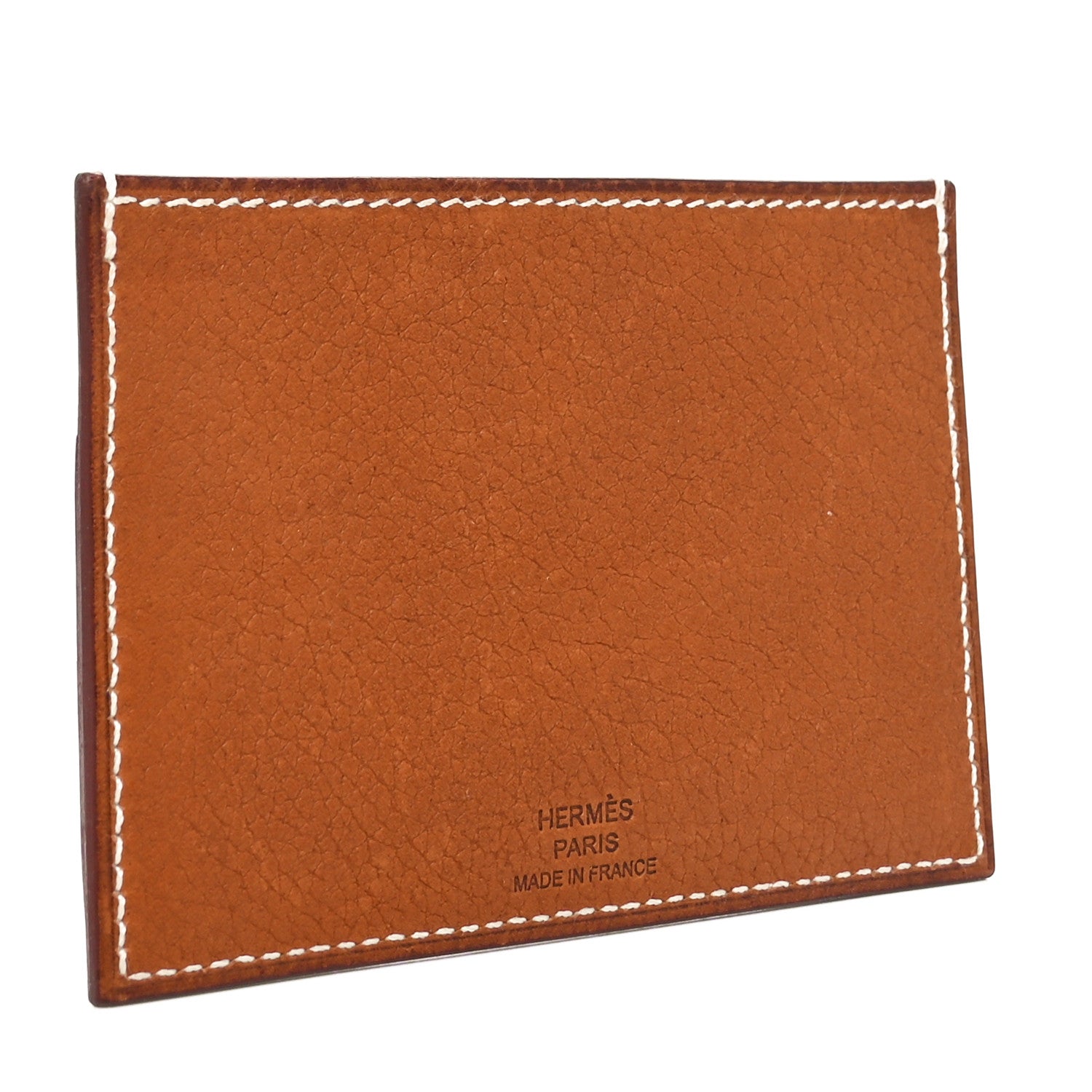 Hermes Barenia Faubourg Epsom Evercolor Les Petits Chevaux Card Holder Fauve Craie Beige De Weimar 3 of 9