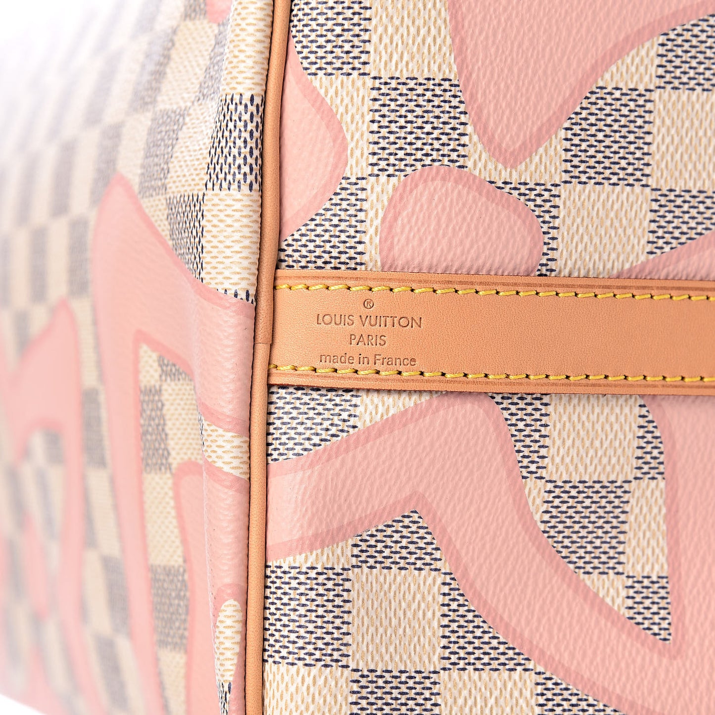 Damier Azur Tahitienne Speedy Bandouliere 30 Rose Ballerine