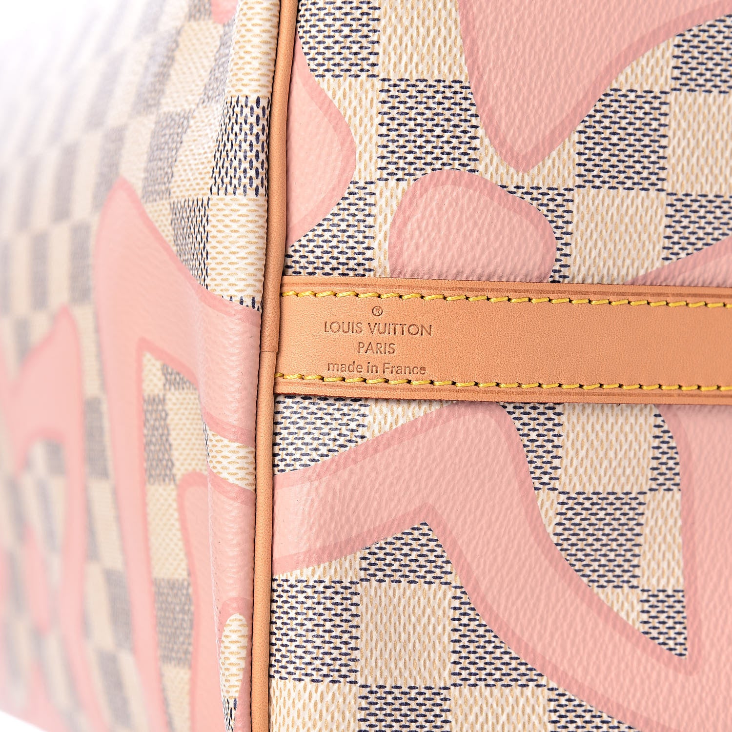 Louis Vuitton Damier Azur Tahitienne Speedy Bandouliere 30 Rose Ballerine 6 of 10