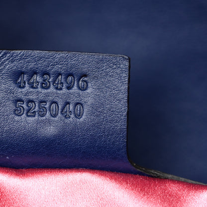 Gucci Velvet Matelasse Medium GG Marmont Shoulder Bag Cobalt Blue 7 of 10
