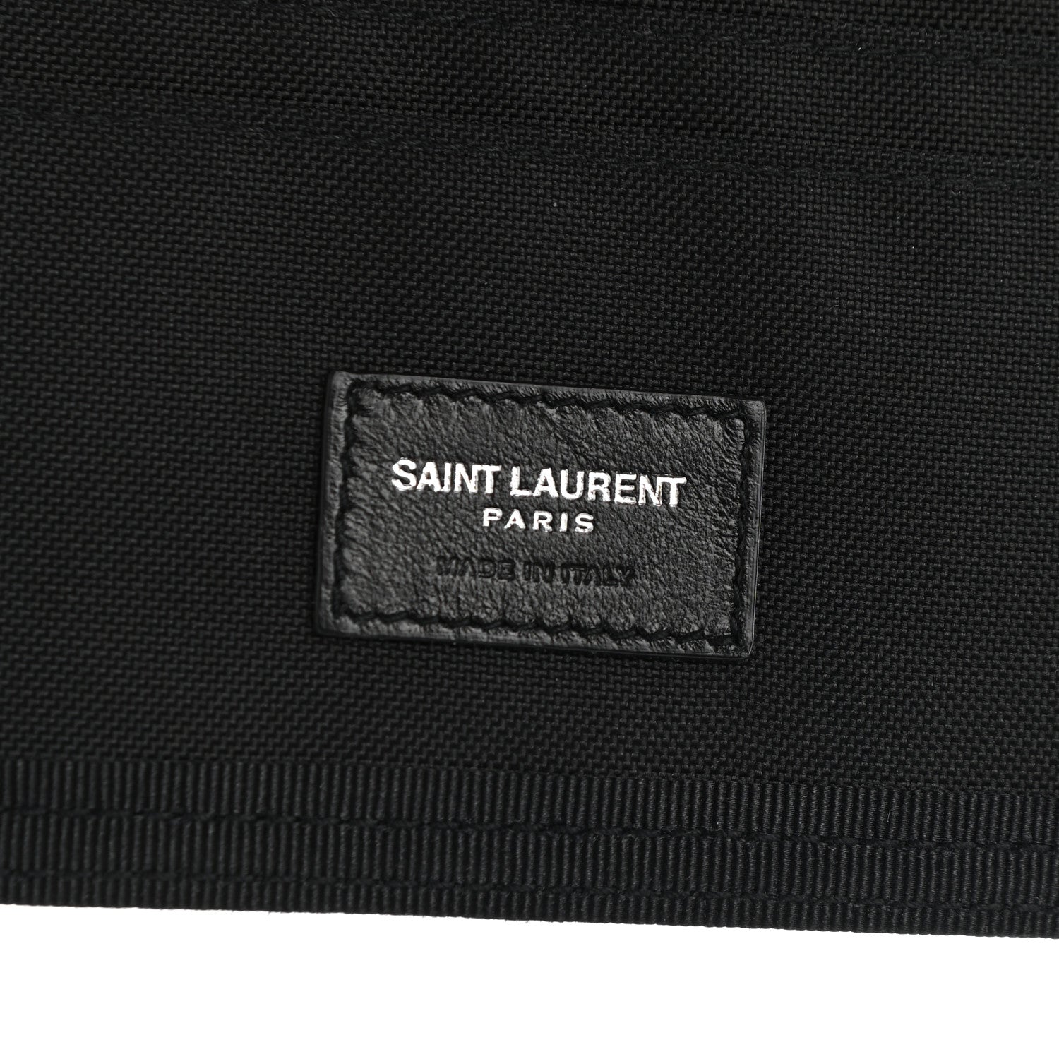 Saint Laurent Nylon Palm Tree Print Buffalo Compact Wallet Black 6 of 6