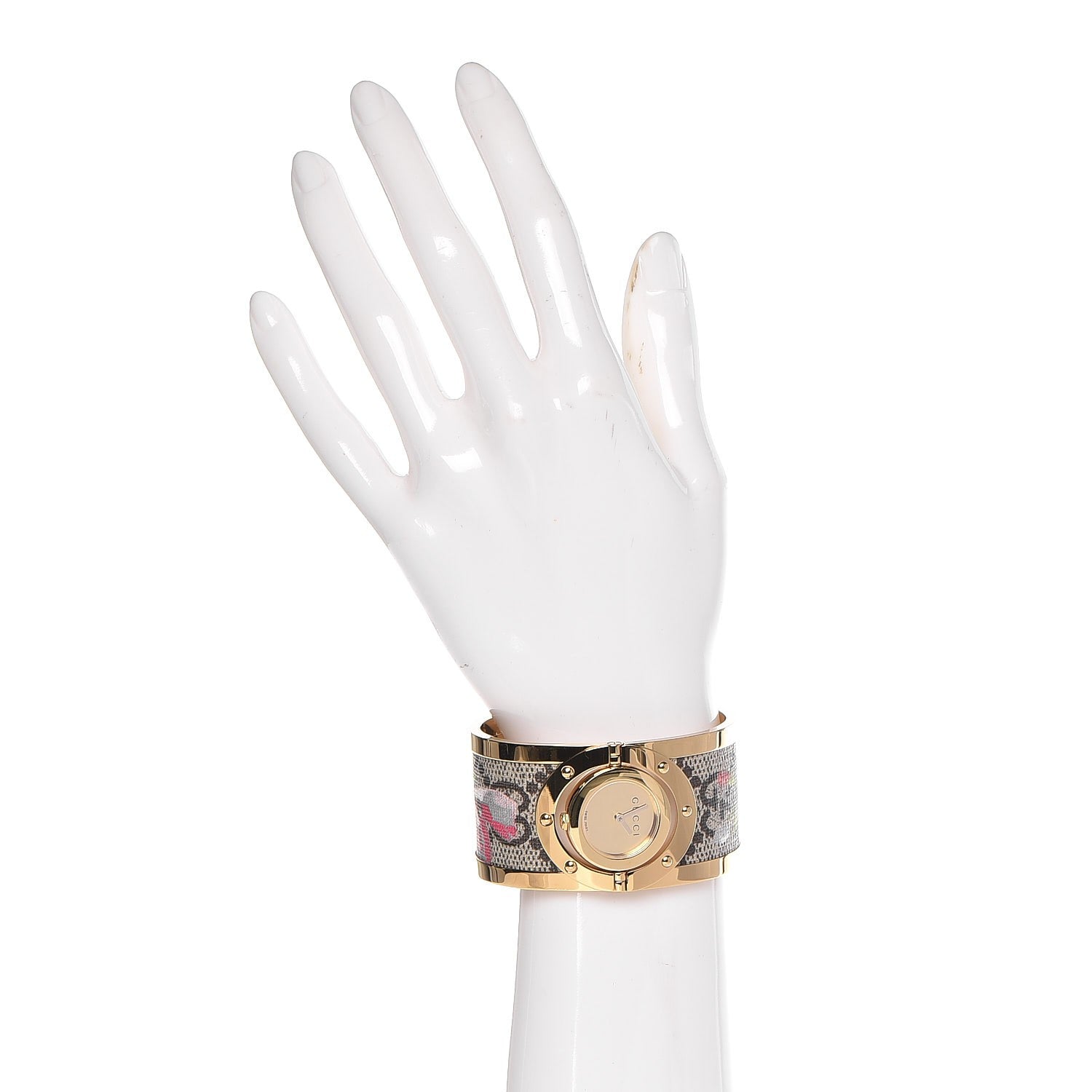 Gucci Stainless Steel Canvas 33mm Twirl GG Supreme Blooms Quartz Watch 2 of 8