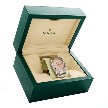 Rolex Stainless Steel 36mm Oyster Perpetual Datejust Watch Pink Roman 116200 5 of 5