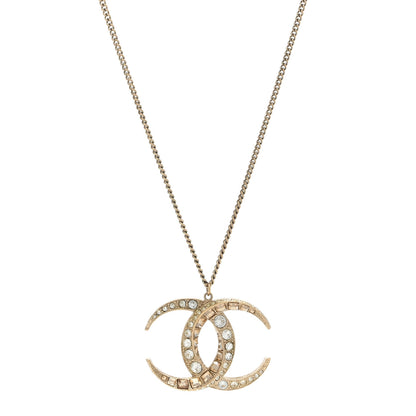 Chanel Baguette Crystal Moon CC Necklace Gold 1 of 3