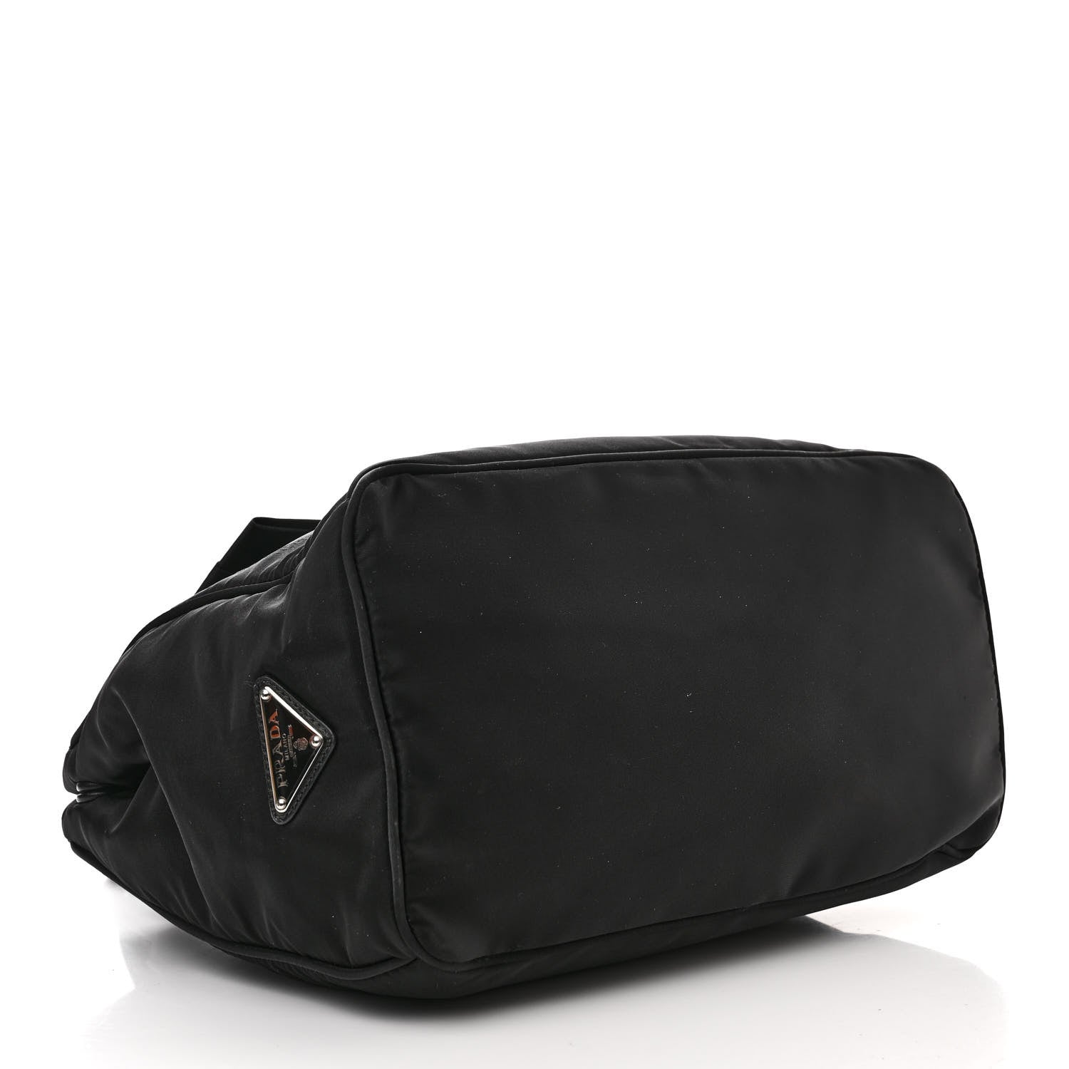 Prada Nylon Tessuto Bow Logo Tote Black 4 of 11