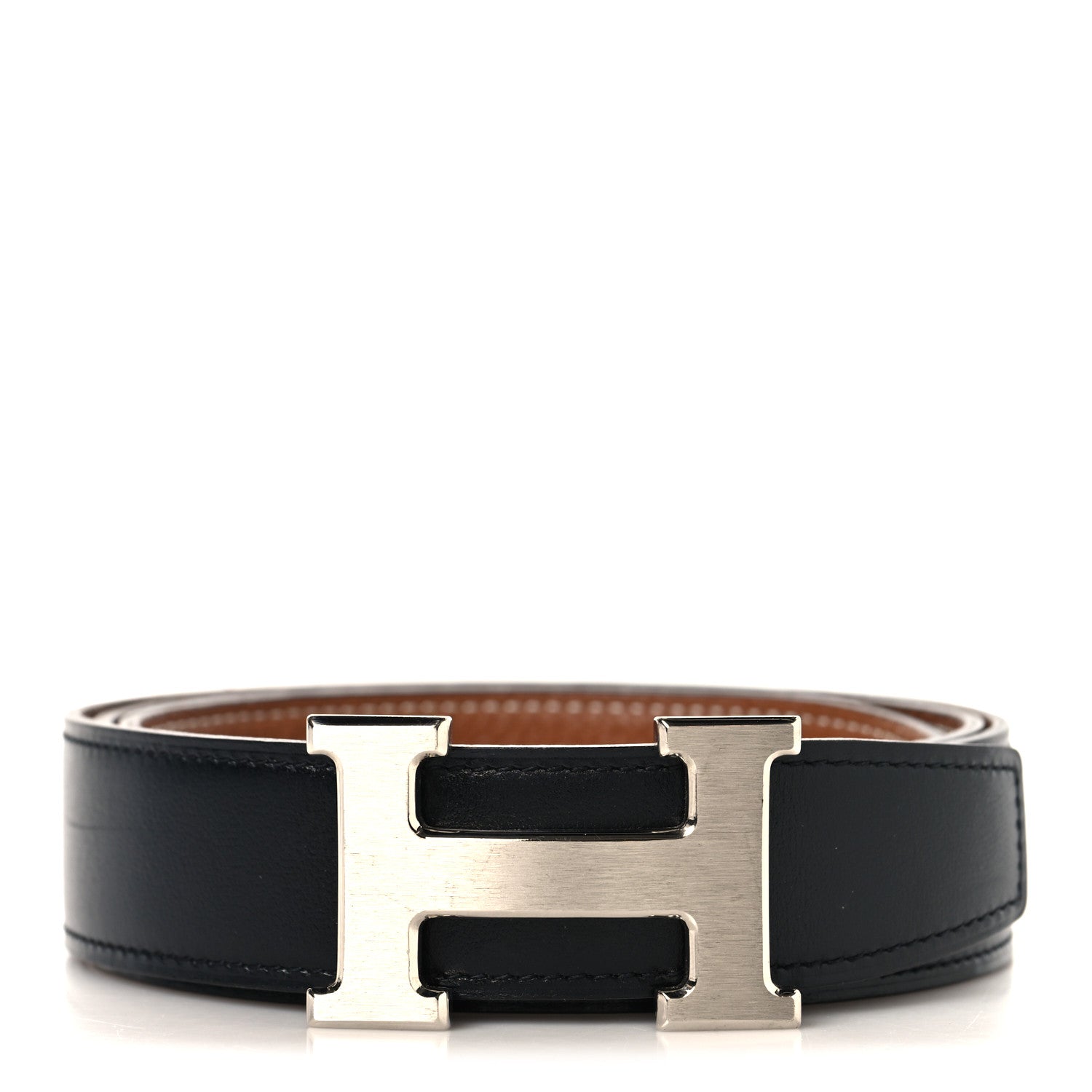 Hermes Box Togo 32mm H Belt 90 36 Black Gold 1 of 5