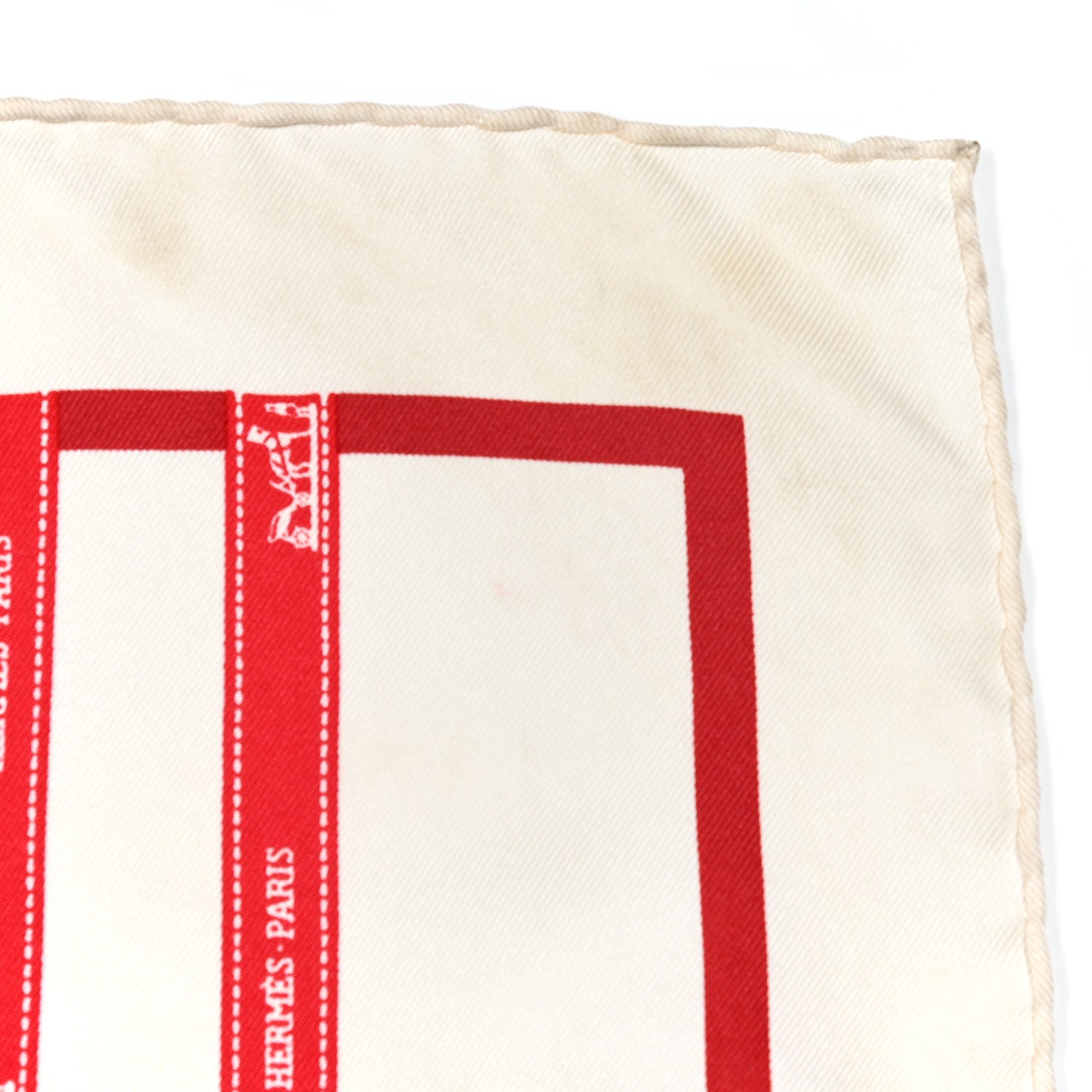 Hermes Silk Bolduc Pocket Square Scarf 7 of 8