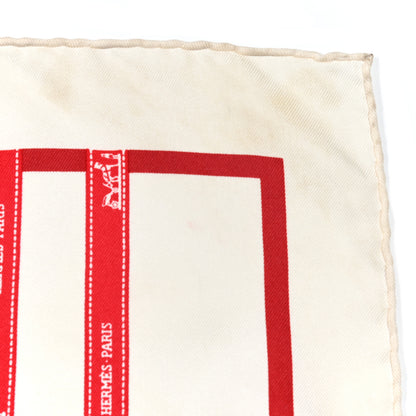 Hermes Silk Bolduc Pocket Square Scarf 7 of 8