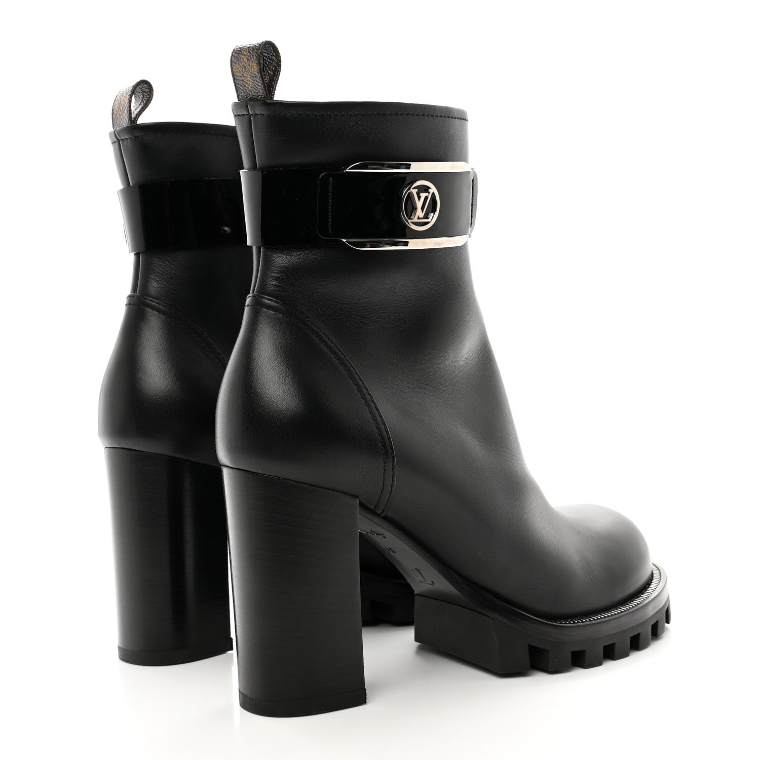 Louis Vuitton Calfskin Star Trail Ankle Boots 38 Black 4 of 14