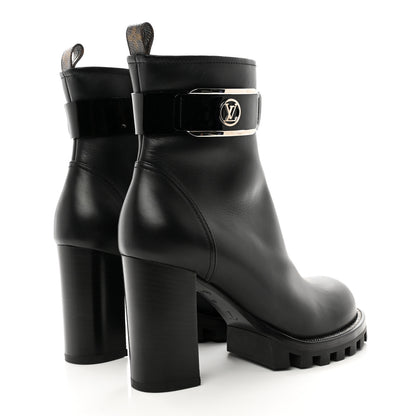 Louis Vuitton Calfskin Star Trail Ankle Boots 38 Black 4 of 14