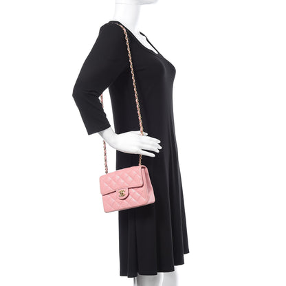 Chanel Caviar Quilted Mini Square Flap Pink 2 of 14