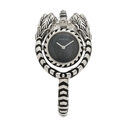 Gucci Sterling Silver Black Mother of Pearl 23mm Dionysus Quartz Watch 1 of 5