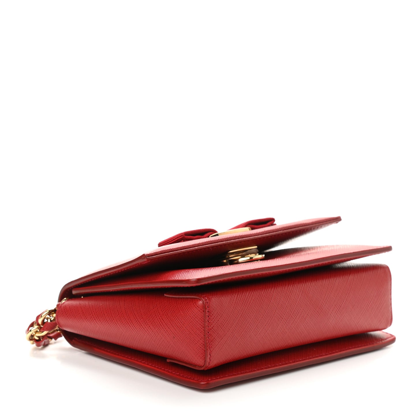 Printed Calfskin Mini Ginny Shoulder Bag Rosso