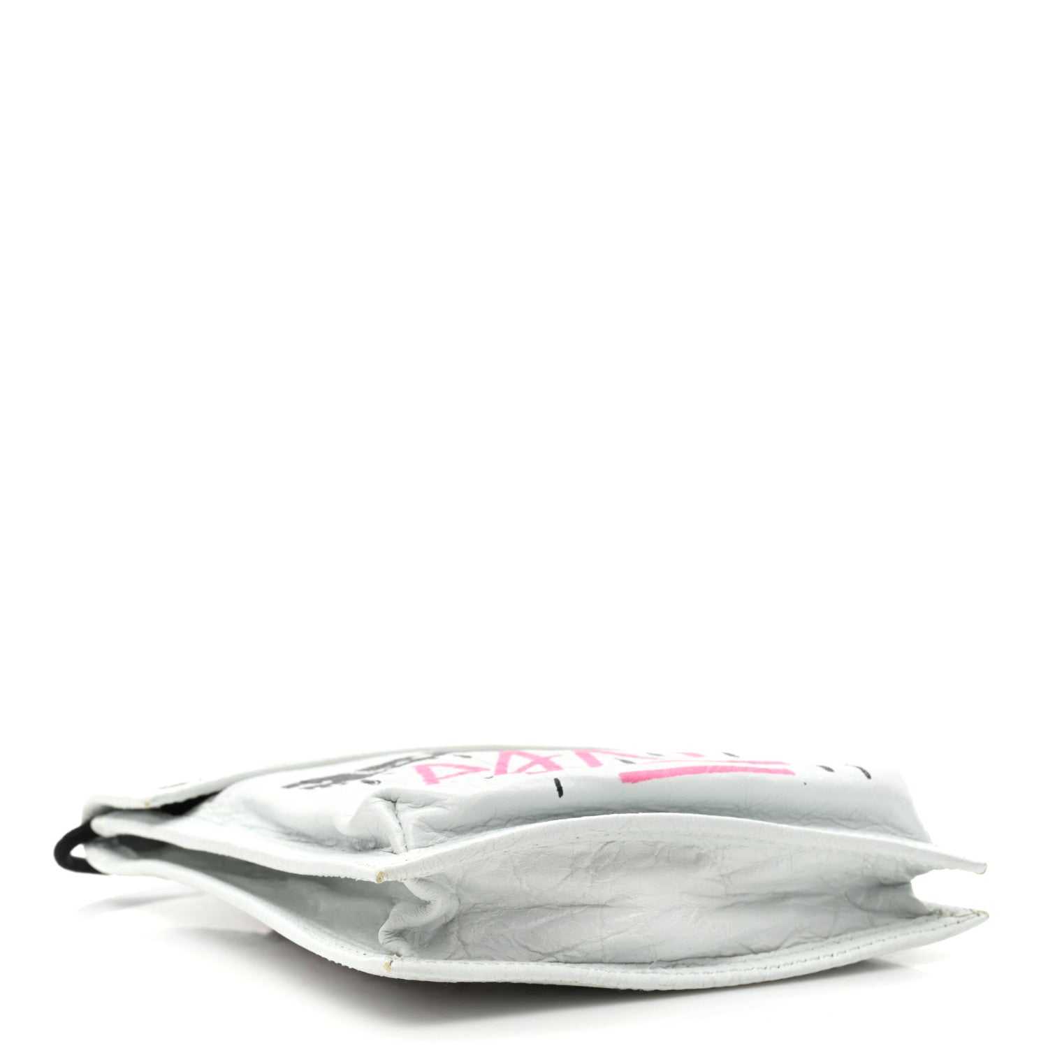 Balenciaga Agneau Arena Graffiti All Over Small Explorer Pouch with Strap White Multicolor 4 of 12