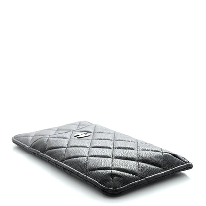 Chanel Caviar Quilted Classic Flat Wallet Pouch Black 4 of 12