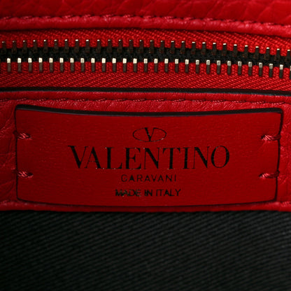 Valentino Garavani Calfskin Small Rockstud Handbag Rouge Pur 5 of 7