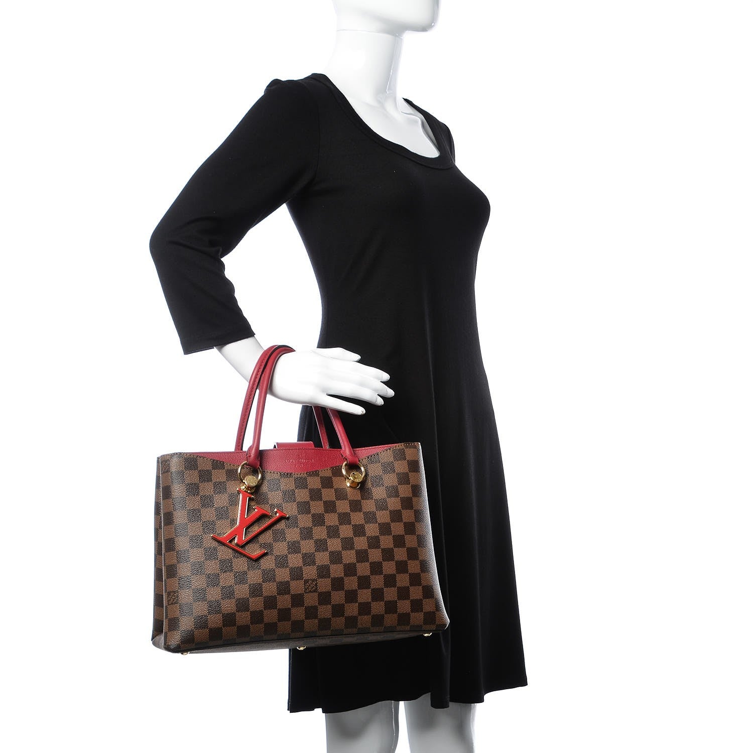 Louis Vuitton Damier Ebene LV Riverside Lie De Vin 2 of 5