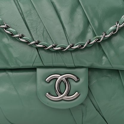 Chanel Glazed Calfskin Twisted Maxi Flap Green 7 of 9