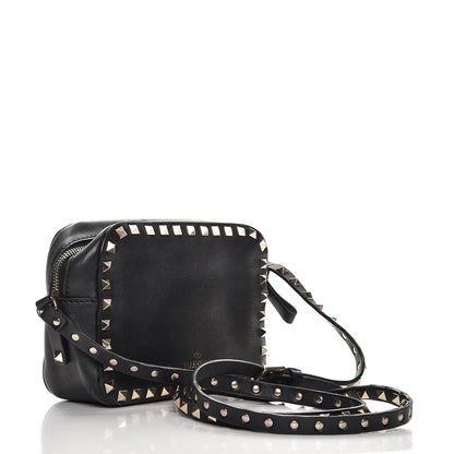 Valentino Garavani Calfskin Rockstud Camera Crossbody Bag Black 3 of 7