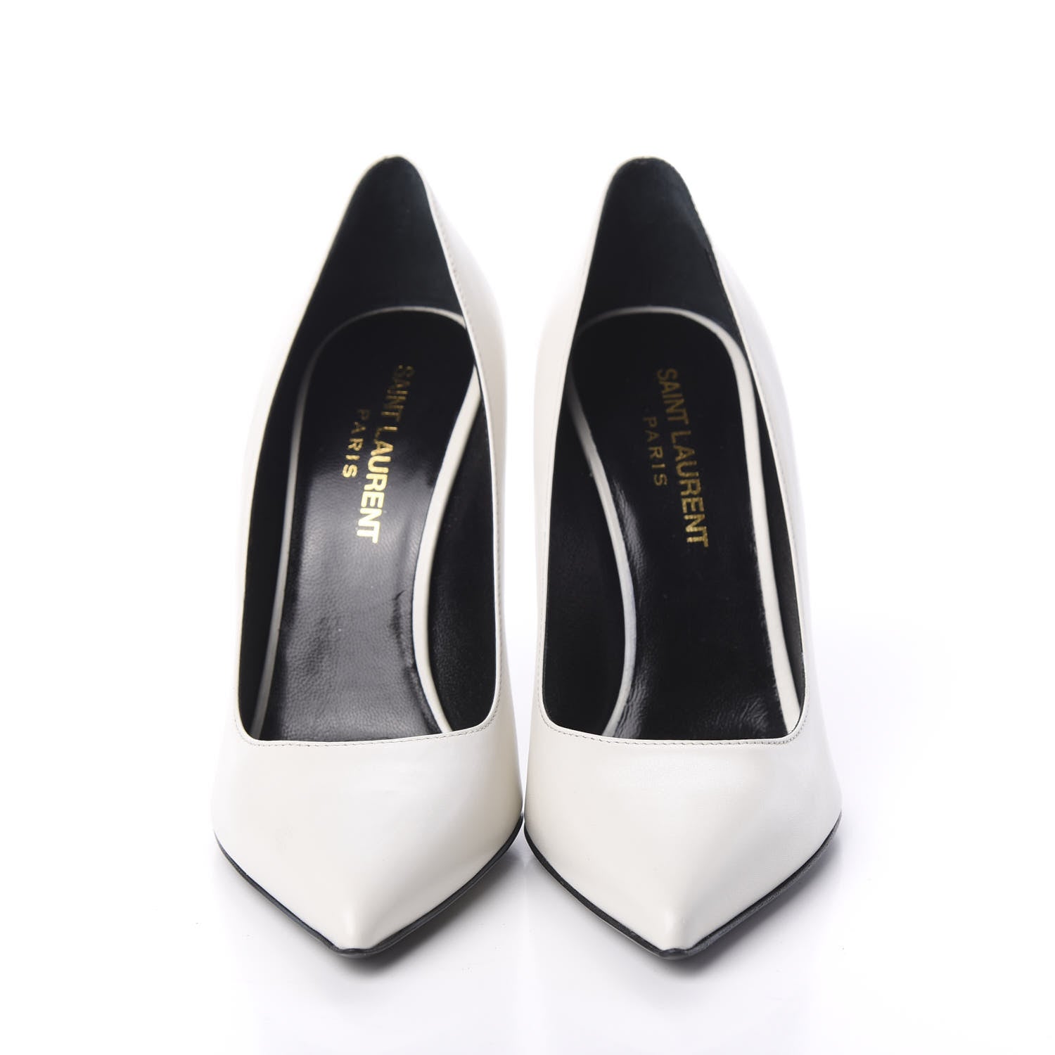 Saint Laurent Calfskin Classic Pumps Paris 105 35 White 2 of 8