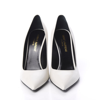 Saint Laurent Calfskin Classic Pumps Paris 105 35 White 2 of 8